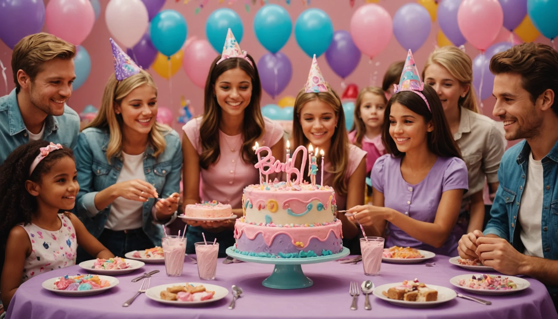 gateau anniversaire theme barbie